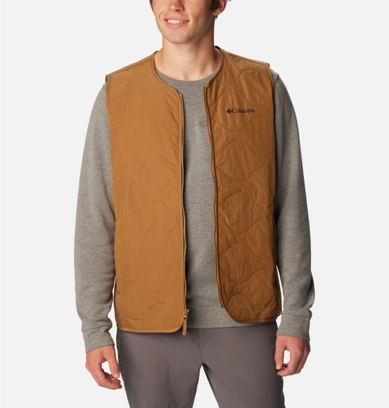 Columbia Birchwood Men's Vest Brown | OJTRBU-835