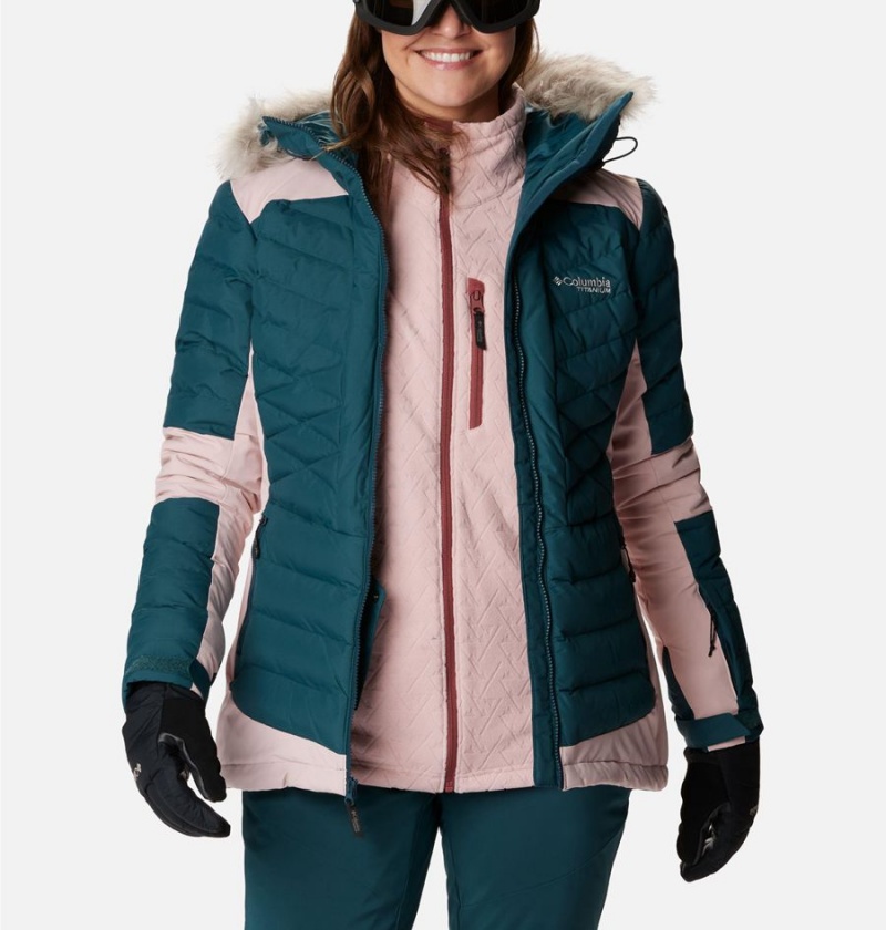 Columbia Bird Mountain II Insulated Women's Puffer Jacket Turquoise | XBYRDM-798