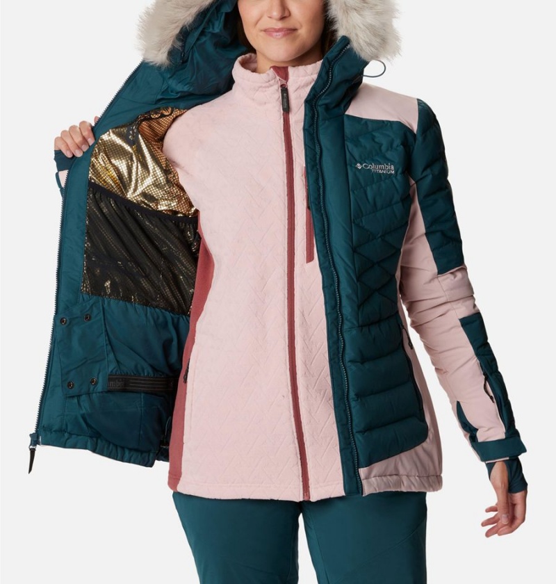 Columbia Bird Mountain II Insulated Women's Puffer Jacket Turquoise | XBYRDM-798