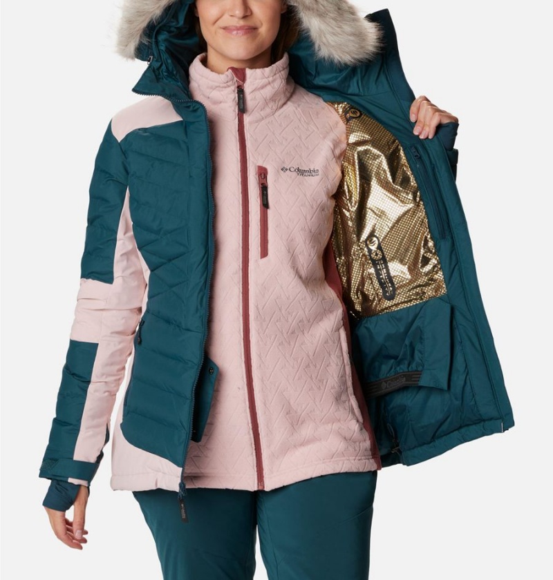 Columbia Bird Mountain II Insulated Women's Puffer Jacket Turquoise | XBYRDM-798