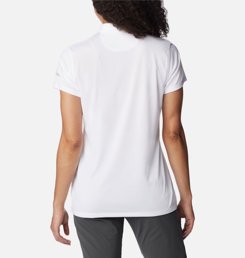 Columbia Birdie Golf Polo Women's T-Shirt White | ZEQKLD-635