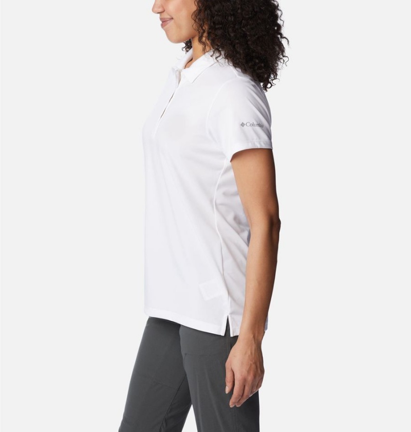 Columbia Birdie Golf Polo Women's T-Shirt White | ZEQKLD-635