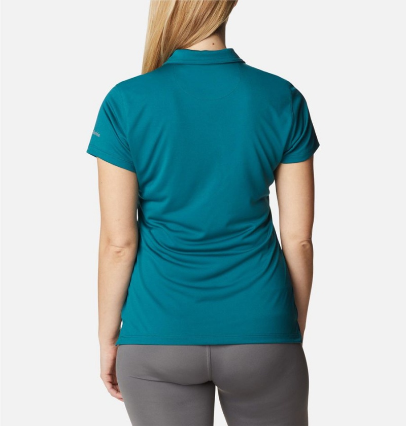 Columbia Birdie Golf Polo Women's T-Shirt Turquoise | FOBDXM-035