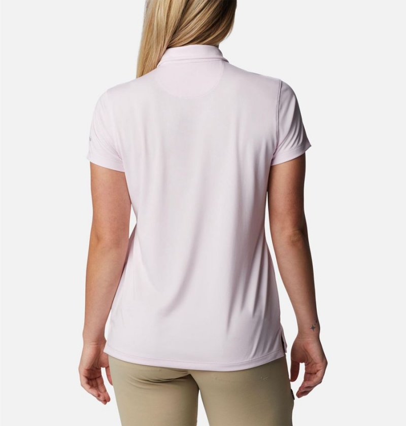 Columbia Birdie Golf Polo Women's T-Shirt Pink | UYFLIZ-157