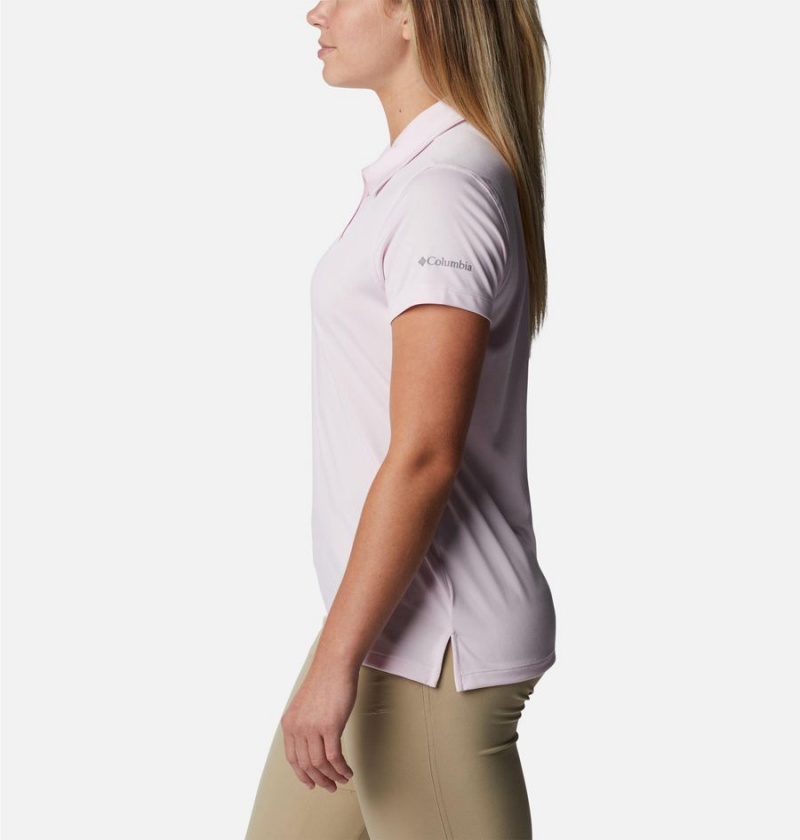 Columbia Birdie Golf Polo Women's T-Shirt Pink | UYFLIZ-157