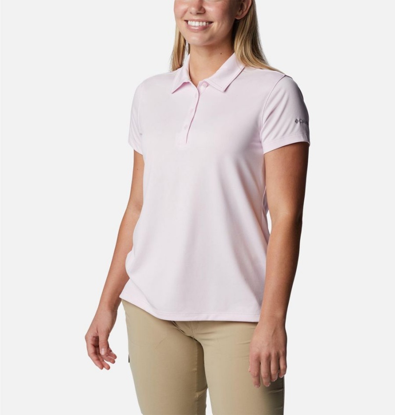 Columbia Birdie Golf Polo Women's T-Shirt Pink | UYFLIZ-157