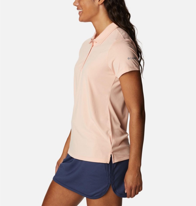 Columbia Birdie Golf Polo Women's T-Shirt Coral | KGAFSP-853