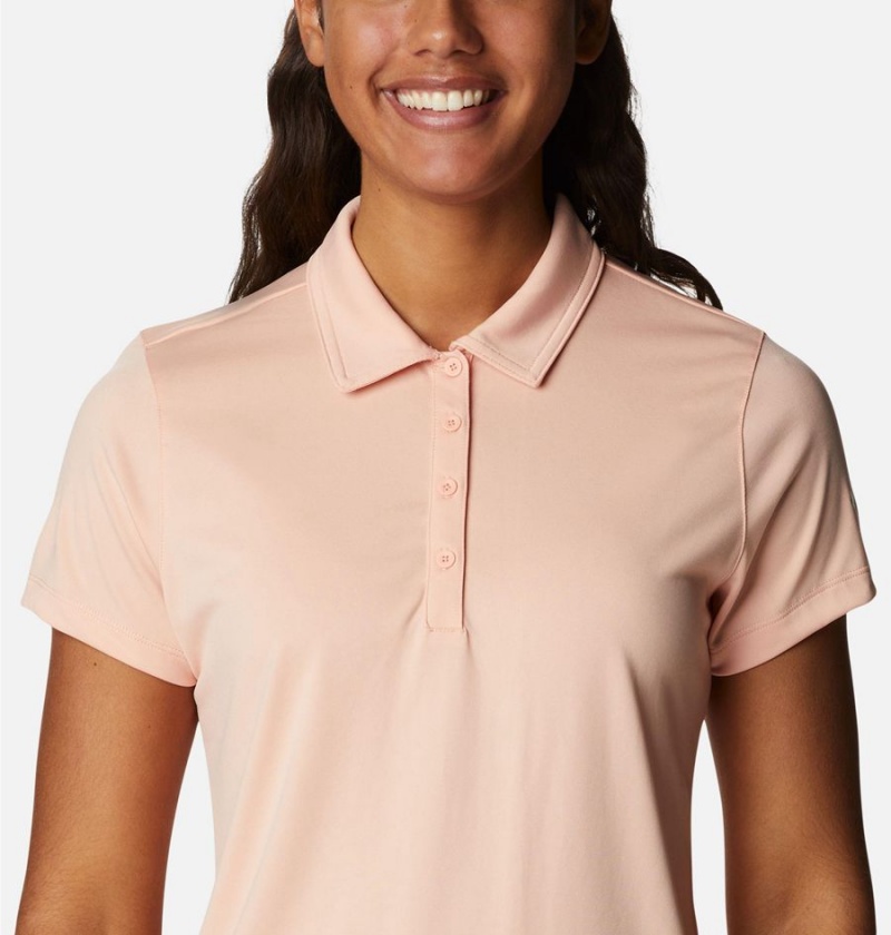 Columbia Birdie Golf Polo Women's T-Shirt Coral | KGAFSP-853