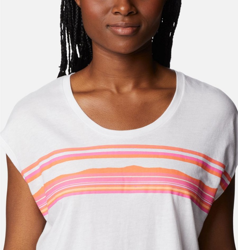Columbia Bluebird Days Modern Women's T-Shirt White | ABYOFC-856