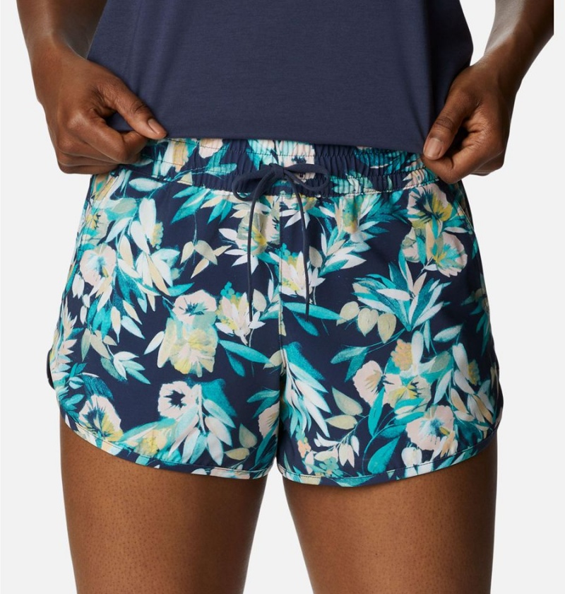 Columbia Bogata Bay Stretch Printed Women's Shorts Turquoise | EAFMPQ-896