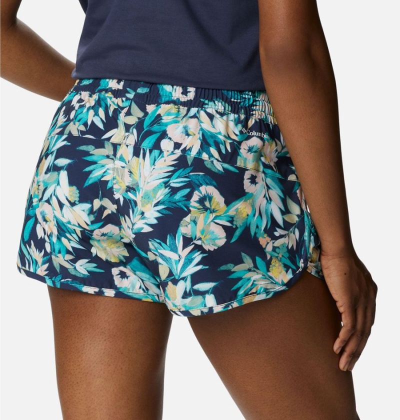 Columbia Bogata Bay Stretch Printed Women's Shorts Turquoise | EAFMPQ-896