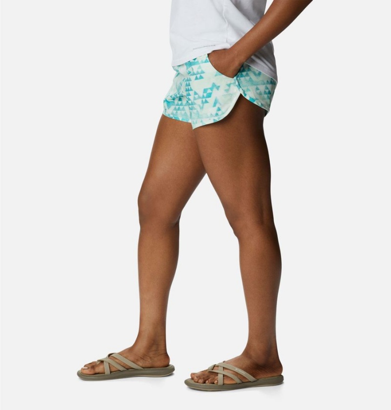 Columbia Bogata Bay Stretch Printed Women's Shorts Turquoise | LCWNIF-760