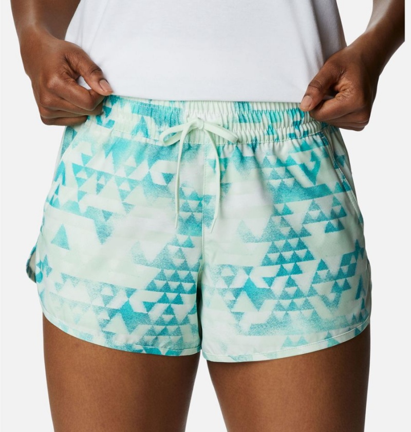 Columbia Bogata Bay Stretch Printed Women's Shorts Turquoise | LCWNIF-760