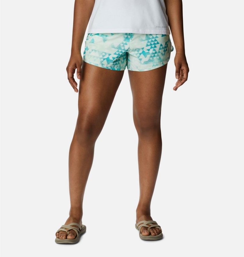Columbia Bogata Bay Stretch Printed Women\'s Shorts Turquoise | LCWNIF-760