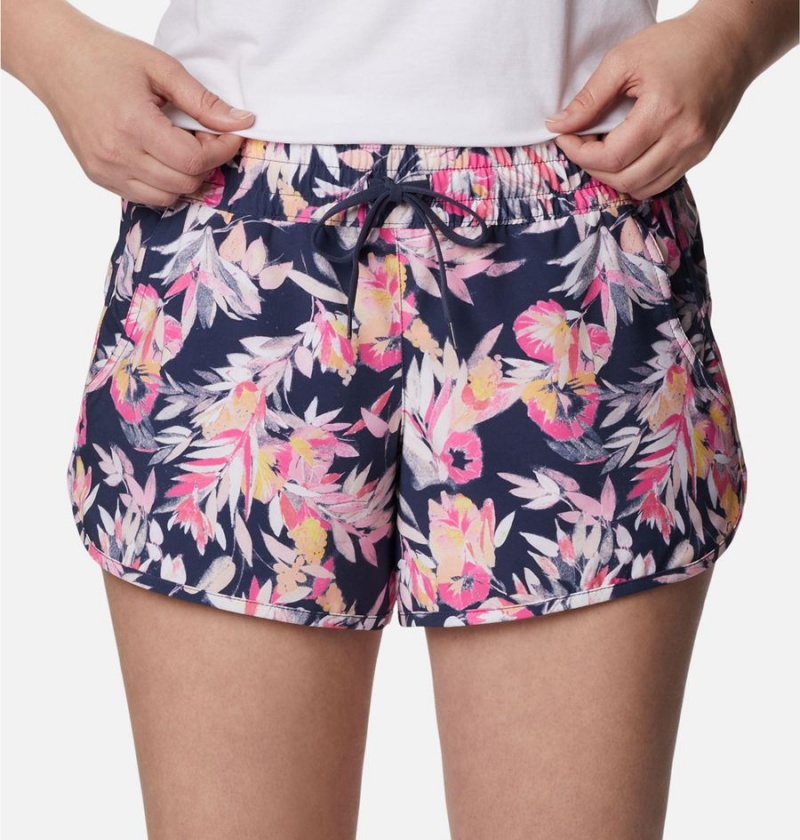 Columbia Bogata Bay Stretch Printed Women's Shorts Pink | ZXCIPF-891