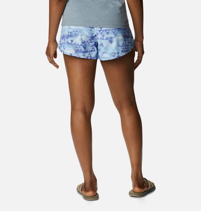 Columbia Bogata Bay Stretch Printed Women's Shorts Purple | ELISWY-043