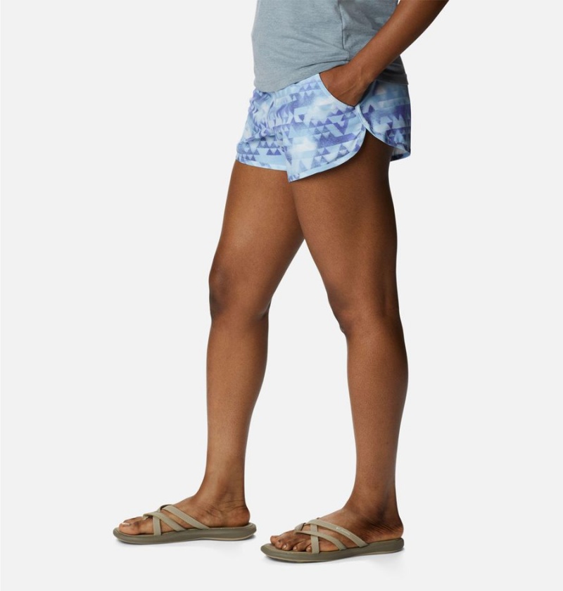 Columbia Bogata Bay Stretch Printed Women's Shorts Purple | ELISWY-043