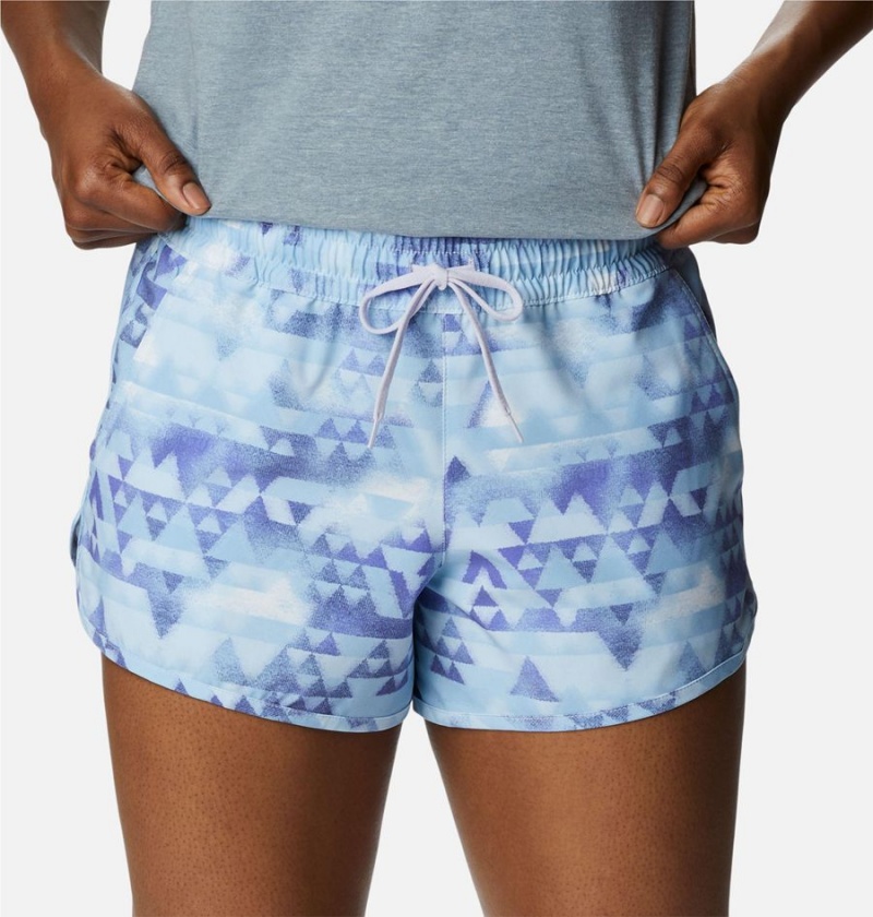 Columbia Bogata Bay Stretch Printed Women's Shorts Purple | ELISWY-043
