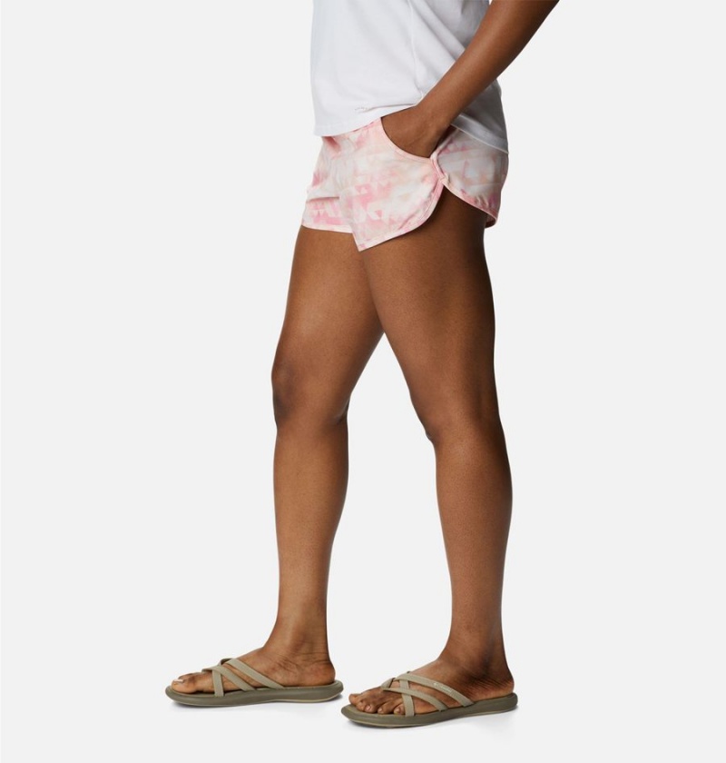 Columbia Bogata Bay Stretch Printed Women's Shorts Pink | XCUJTK-827