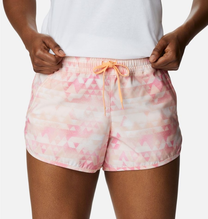 Columbia Bogata Bay Stretch Printed Women's Shorts Pink | XCUJTK-827