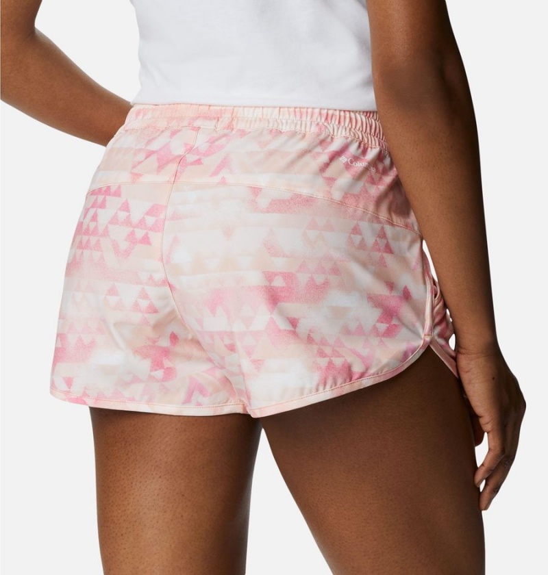 Columbia Bogata Bay Stretch Printed Women's Shorts Pink | XCUJTK-827