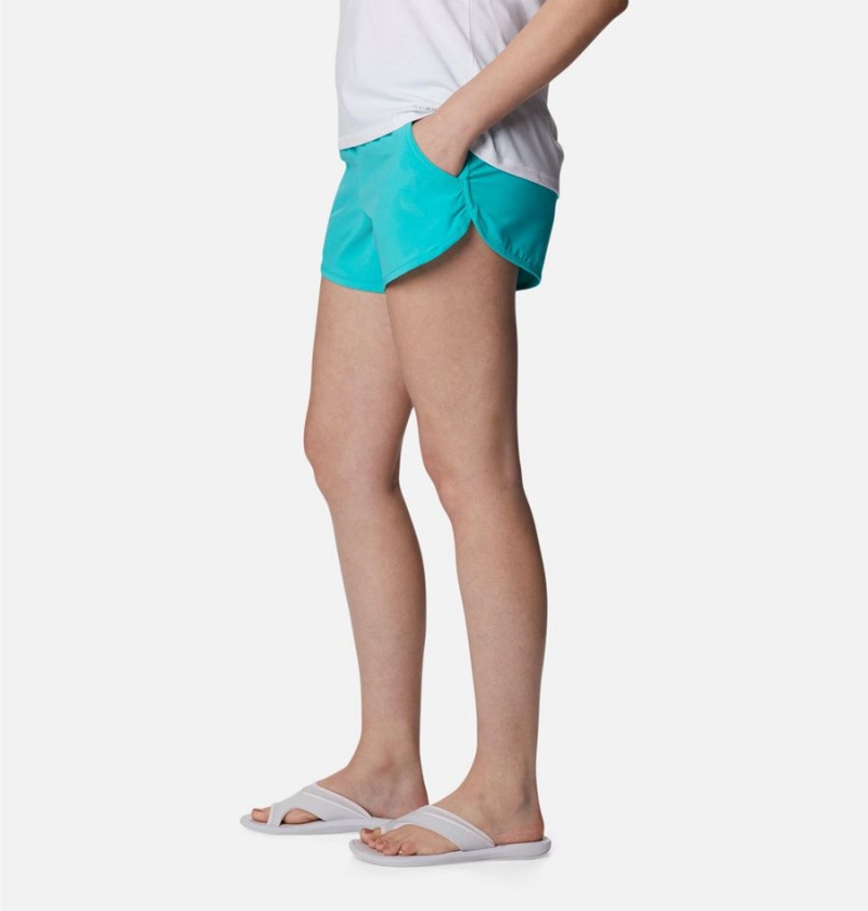 Columbia Bogata Bay Stretch Women's Shorts Turquoise | BNYRPG-361