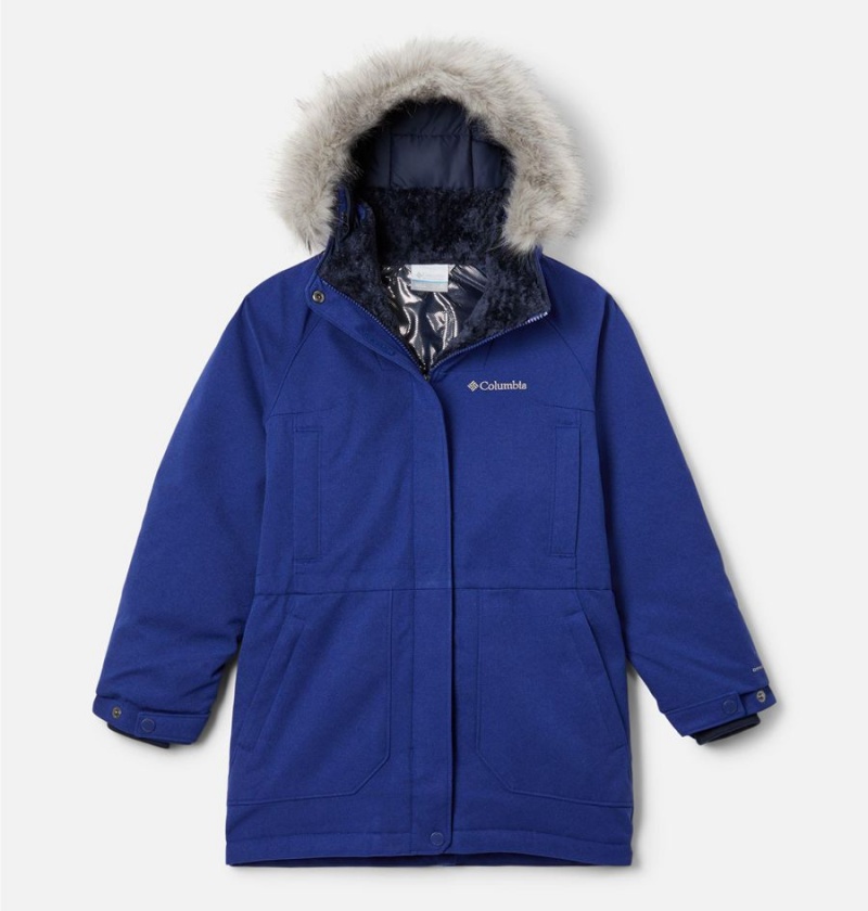 Columbia Boundary Bay Down Parka Kids\' Jacket Blue | YLRENU-907