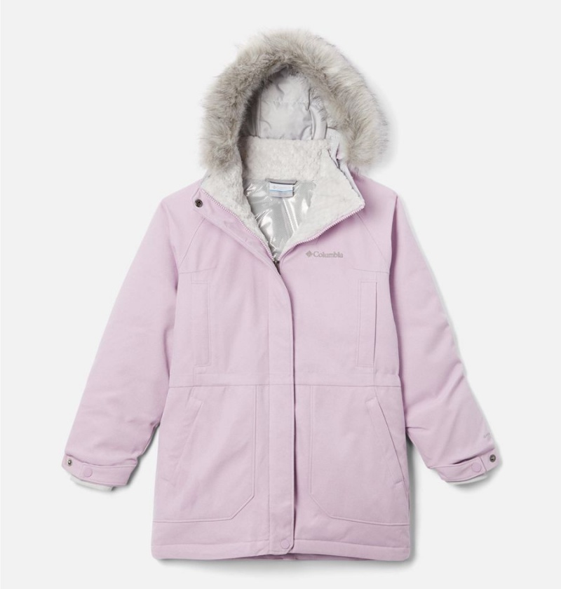 Columbia Boundary Bay Down Parka Kids\' Jacket Pink | BQOHLU-935