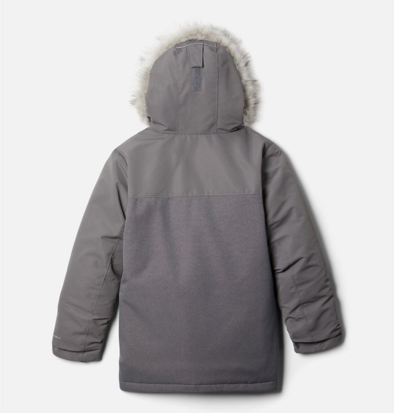 Columbia Boundary Bay Down Parka Kids' Jacket Grey | QBYHSA-348