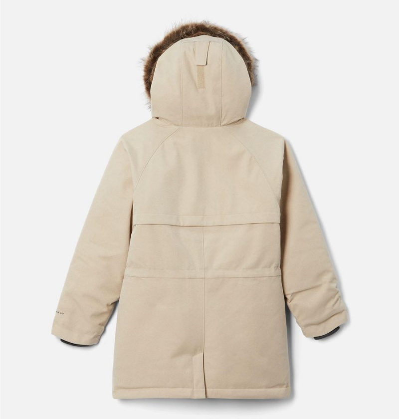 Columbia Boundary Bay Down Parka Kids' Jacket Khaki | EWRCIT-125