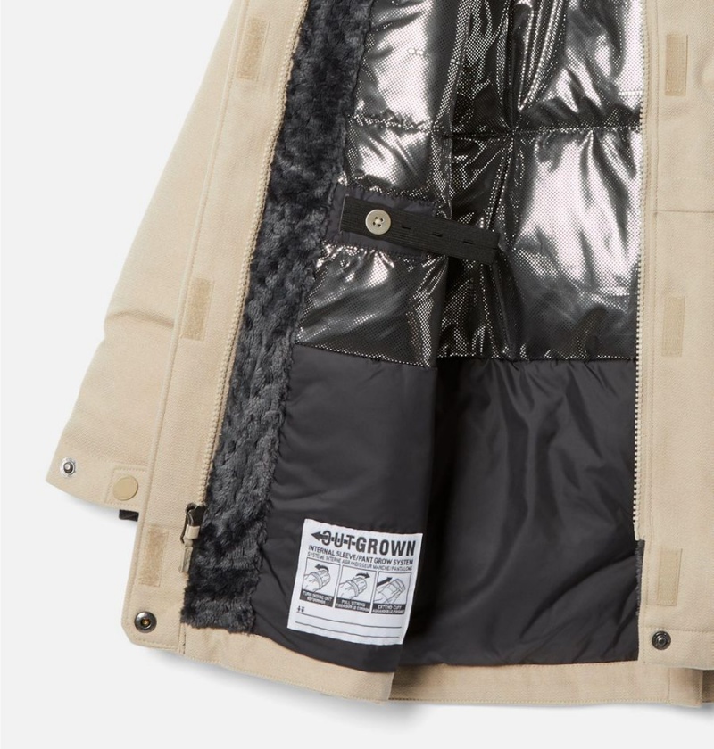 Columbia Boundary Bay Down Parka Kids' Jacket Khaki | EWRCIT-125