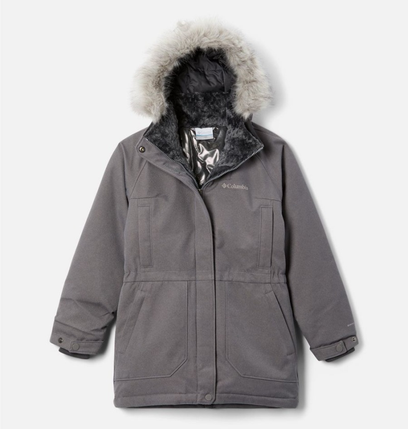Columbia Boundary Bay Down Parka Kids\' Jacket Grey | DHUKBS-206