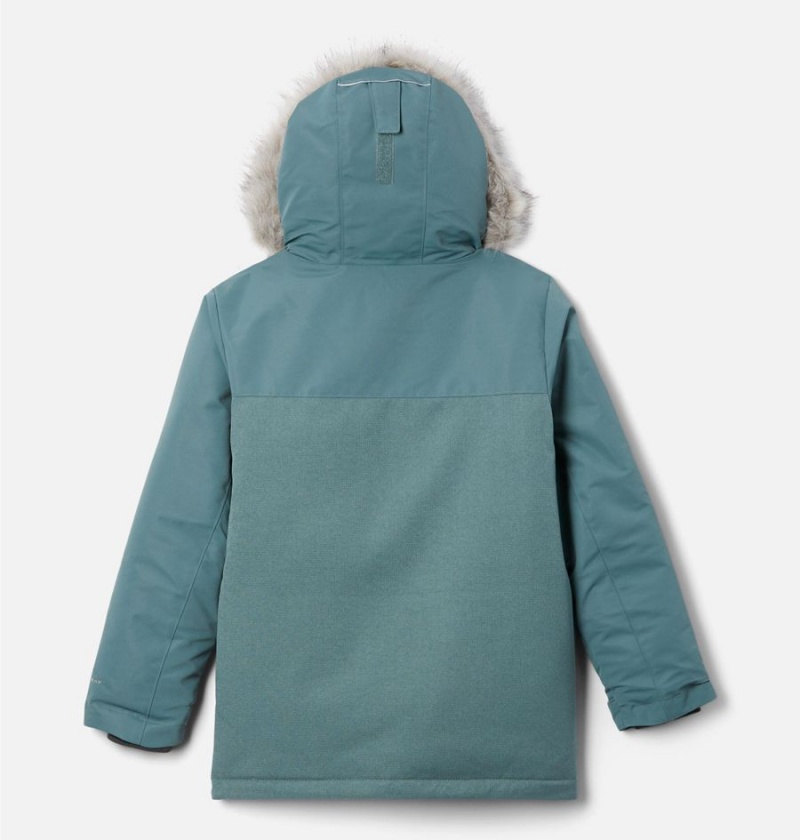 Columbia Boundary Bay Down Parka Kids' Jacket Turquoise | FMGUTV-758