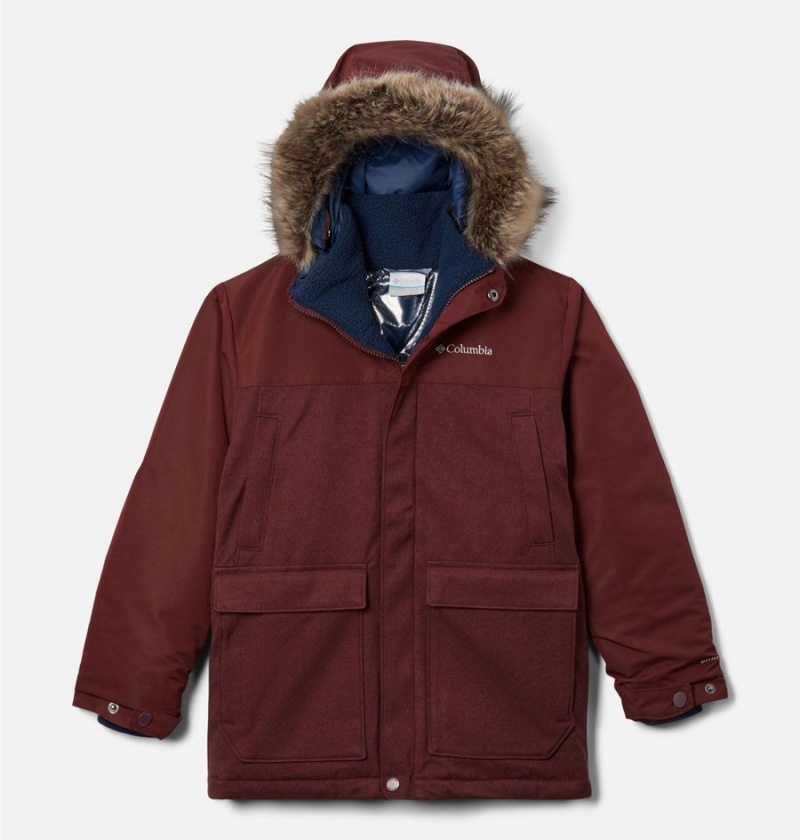 Columbia Boundary Bay Down Parka Kids\' Jacket Red | JTCOWE-150