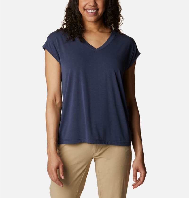 Columbia Boundless Beauty Women\'s T-Shirt Navy | PLMGUI-375