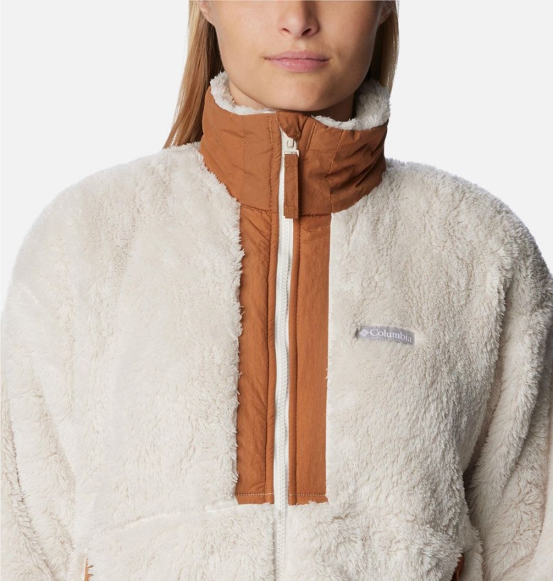 Columbia Boundless Discovery Full Zip Sherpa Women's Fleece Jacket White | EDNLSJ-014