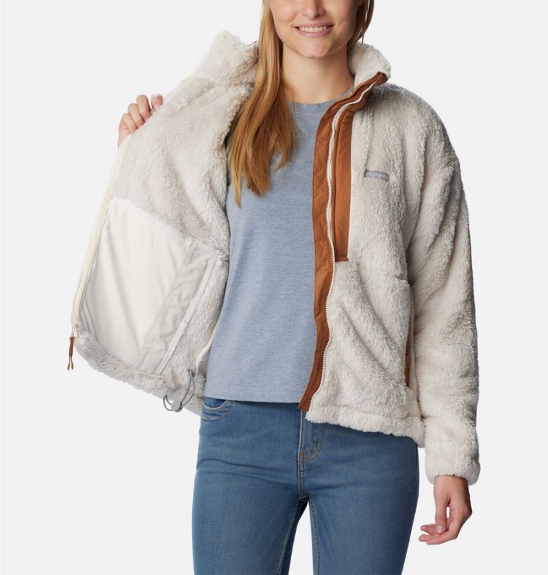 Columbia Boundless Discovery Full Zip Sherpa Women's Fleece Jacket White | EDNLSJ-014