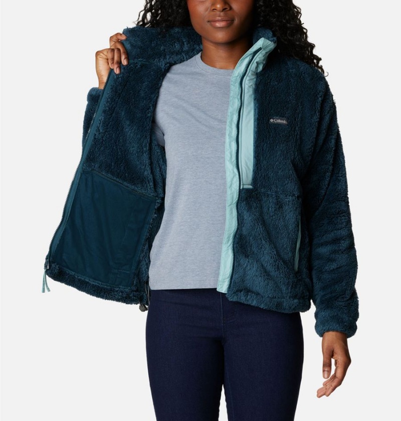 Columbia Boundless Discovery Full Zip Sherpa Women's Fleece Jacket Turquoise | VCXPTI-835