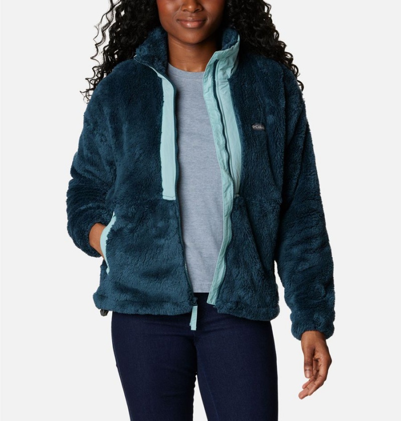 Columbia Boundless Discovery Full Zip Sherpa Women's Fleece Jacket Turquoise | VCXPTI-835