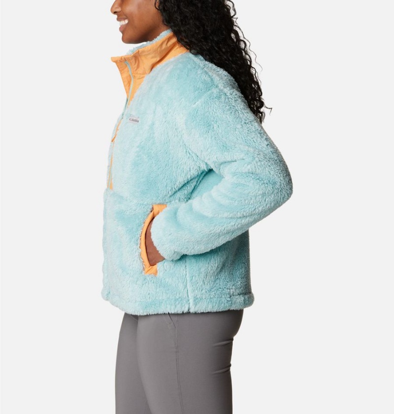 Columbia Boundless Discovery Full Zip Sherpa Women's Fleece Jacket Turquoise | UDCTOA-759