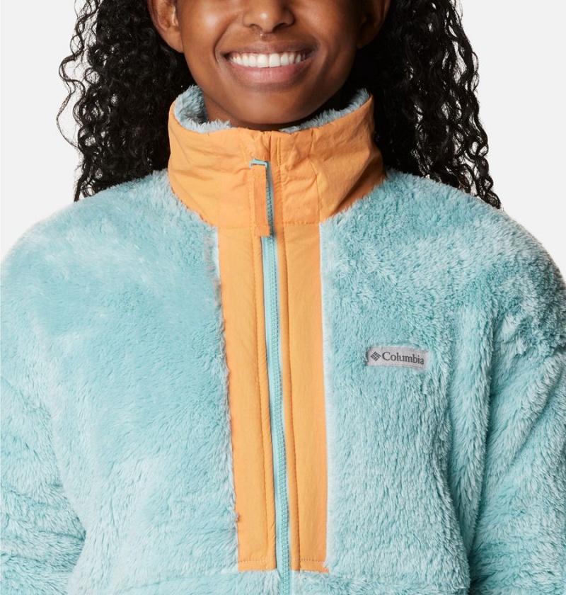 Columbia Boundless Discovery Full Zip Sherpa Women's Fleece Jacket Turquoise | UDCTOA-759