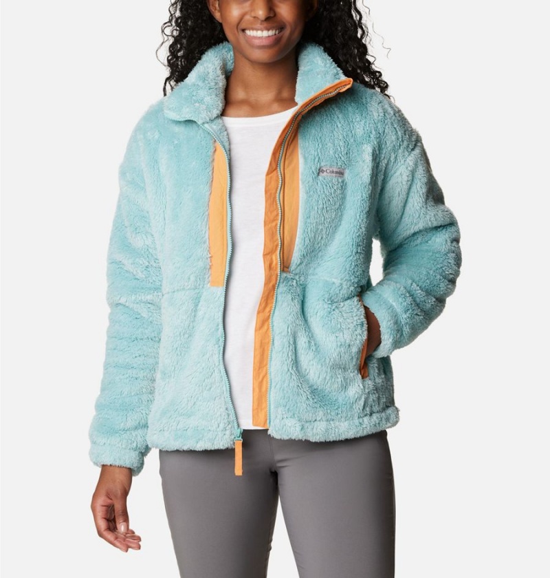 Columbia Boundless Discovery Full Zip Sherpa Women's Fleece Jacket Turquoise | UDCTOA-759