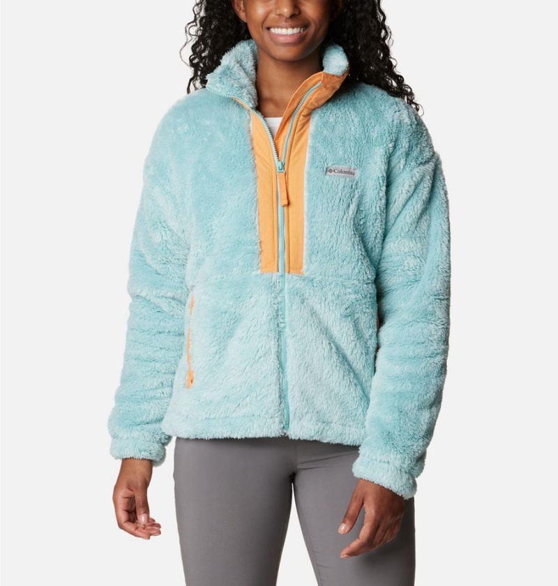 Columbia Boundless Discovery Full Zip Sherpa Women\'s Fleece Jacket Turquoise | UDCTOA-759
