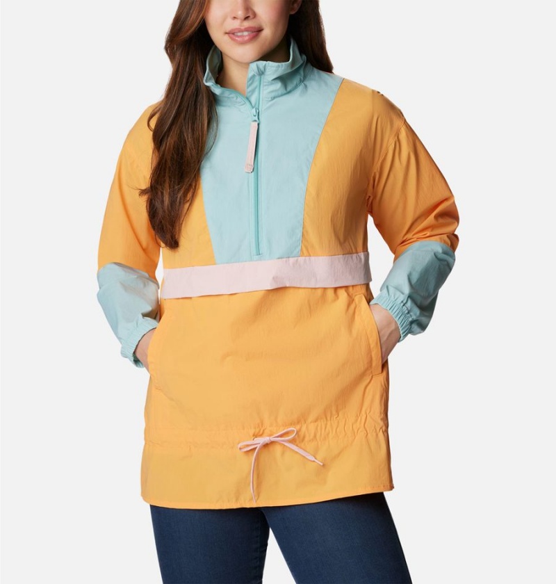 Columbia Boundless Trek Anorak Women's Windbreaker Yellow | OGJQSY-731