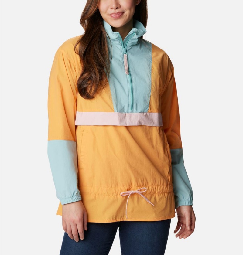 Columbia Boundless Trek Anorak Women\'s Windbreaker Yellow | OGJQSY-731