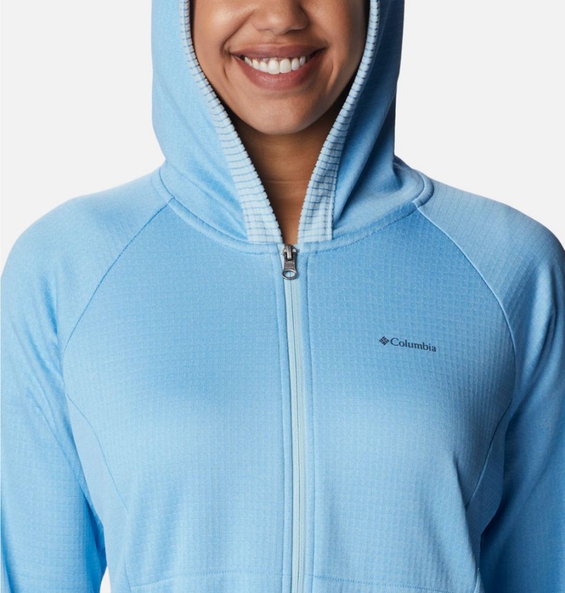 Columbia Boundless Trek Grid Women's Fleece Jacket Blue | VXLCUY-130