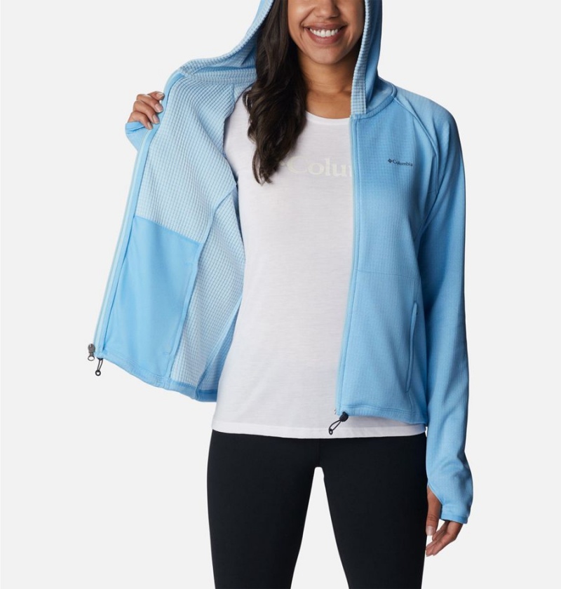 Columbia Boundless Trek Grid Women's Fleece Jacket Blue | VXLCUY-130