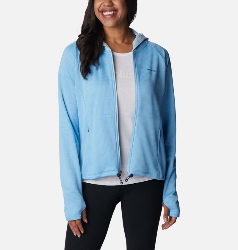 Columbia Boundless Trek Grid Women's Fleece Jacket Blue | VXLCUY-130
