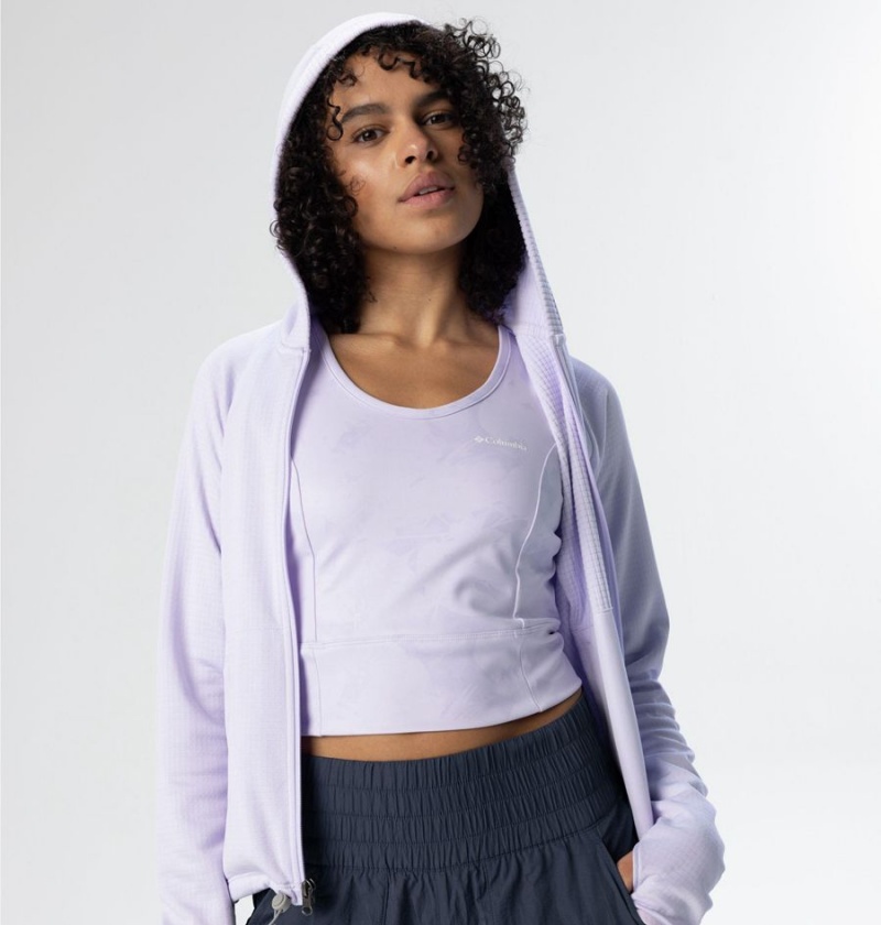 Columbia Boundless Trek Grid Women's Fleece Jacket Purple | XQDJFG-867