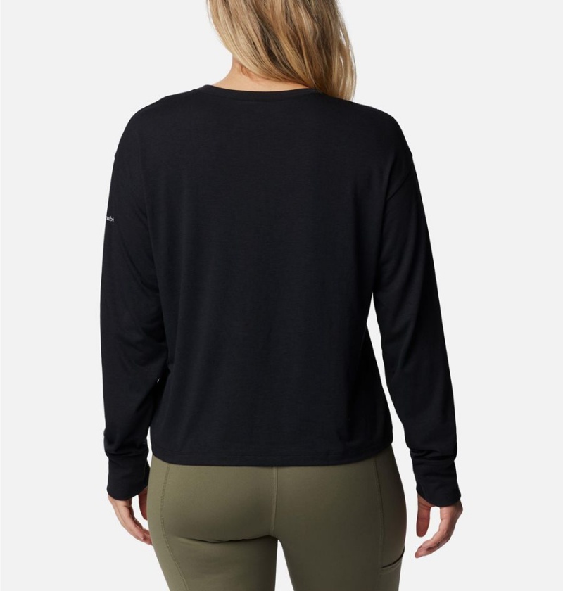 Columbia Boundless Trek Long Sleeve Women's T-Shirt Black | YHRIDZ-906